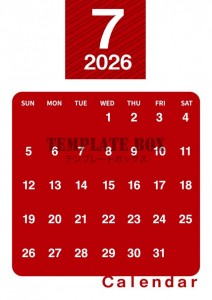 ２０２６年７月カ…