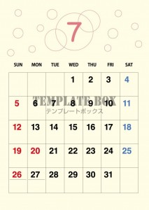 ２０２６年７月カ…