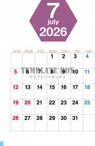 ２０２６年７月カ…