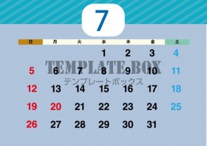 ２０２６年７月カ…