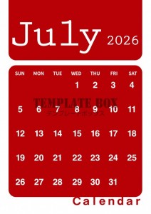 ２０２６年７月カ…
