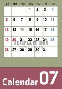 ２０２６年７月カ…