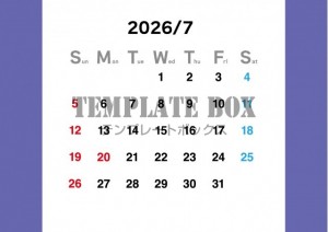 ２０２６年７月カ…