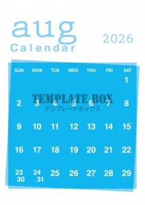 ２０２６年８月カ…