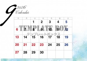 ２０２６年９月の…｜無料テンプレート｜カレンダー｜無料