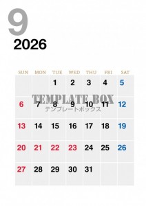 ２０２６年９月の…