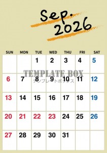 ２０２６年９月の…