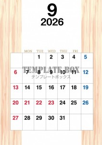２０２６年９月の…