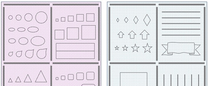 定規 Pdf Jpg Word 手作り手帳やイラストを書くのに使える基本の形の可愛いデザインをダウンロード 無料テンプレート Templatebox