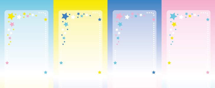 星とグラデーションの七夕短冊 7月 カラフルなので笹飾りがかわいらしいイラスト 無料テンプレート Templatebox
