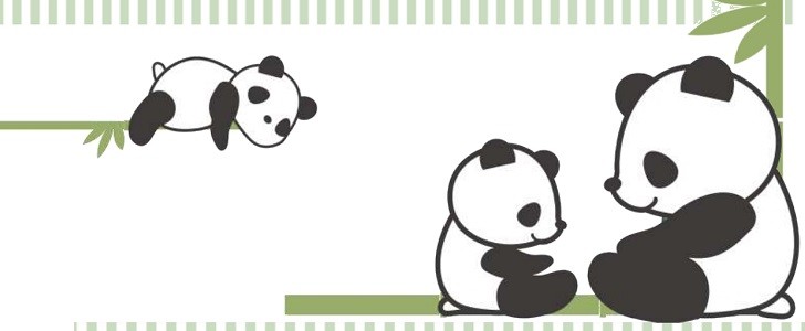 パンダと子供パンダの親子のオシャレな書類送付状 添え状 各種書類や送付資料などに簡単に使える素材 無料テンプレート Templatebox