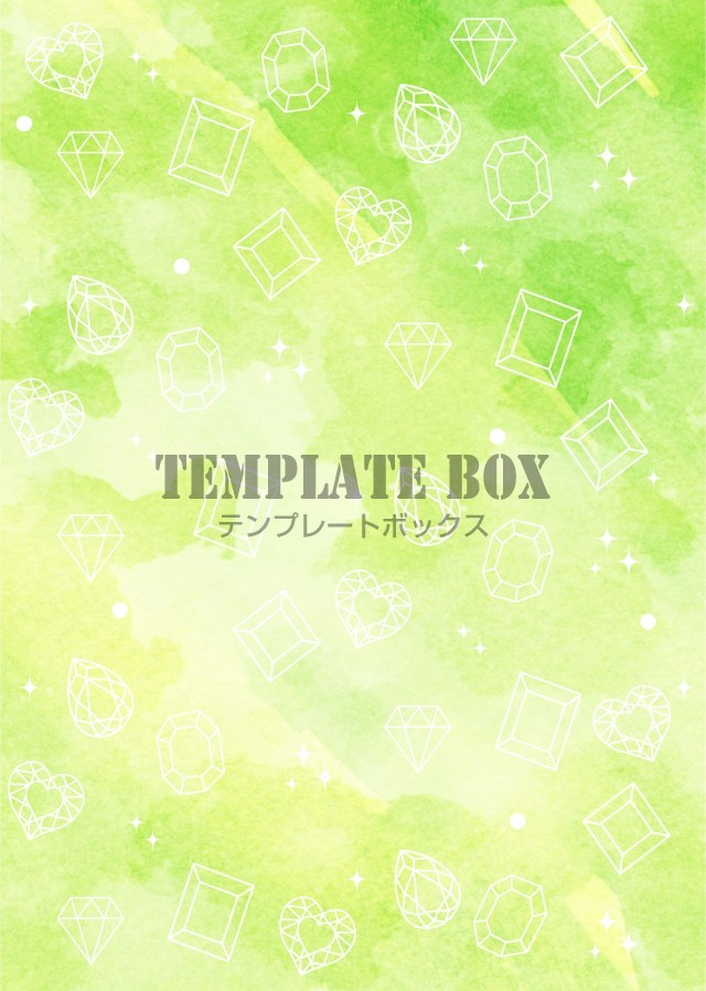 パステルカラー 宝石がイラストで描かれている背景素材となり グリーン パープル ピンク ブルー 無料イラスト素材 Templatebox