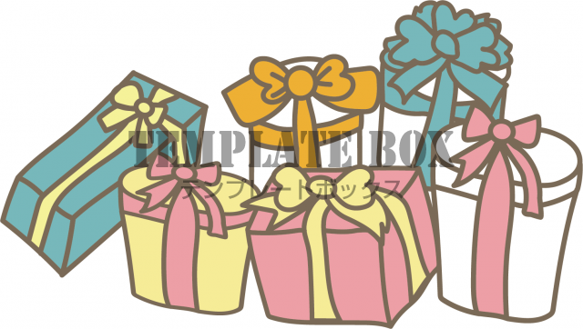 手書きタッチのかわいいプレゼント箱のイラスト お誕生日カードやメッセージカードにおすすめのデザイン 無料イラスト素材 Templatebox