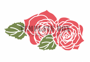 赤い大きな薔薇の…｜無料イラスト素材｜ワンポイント｜無料