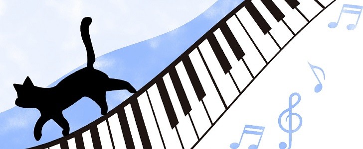 会議｜資料｜音楽｜ピアノ｜猫｜おしゃれ｜無料テンプレート｜無料｜ダウンロード