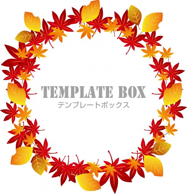 秋のワンポイントフレーム 11月 真っ赤に紅葉したモミジと枯れ葉がおしゃれなワンポイントフレーム Pop チラシなどに 素材 無料イラスト 素材 Templatebox