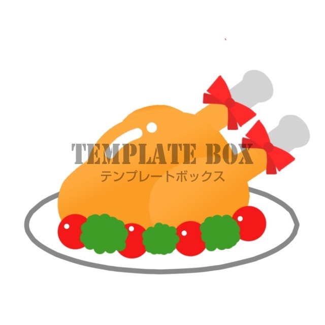 ローストチキン クリスマス ディナー 12月 クリスマスのパンフレット 無料イラスト素材 Templatebox