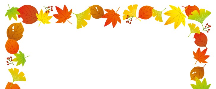 カラフルな落ち葉と赤い木の実のフレーム 秋 葉っぱ 紅葉 季節 四季 植物 枠 デコレーション 秋の雰囲気を感じさせるフレーム素材 無料イラスト 素材 Templatebox