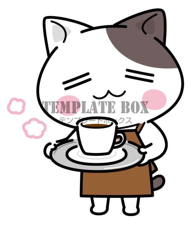 10月1日はコーヒーの日 ぶち猫 にゃんこ コーヒーの日に使えるかわいいワンポイントカット 無料イラスト素材 Templatebox