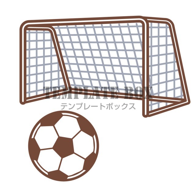 11月11日は何の日 サッカーの日に利用できるイラスト素材 サッカーボールとゴールポスト 無料イラスト素材 Templatebox