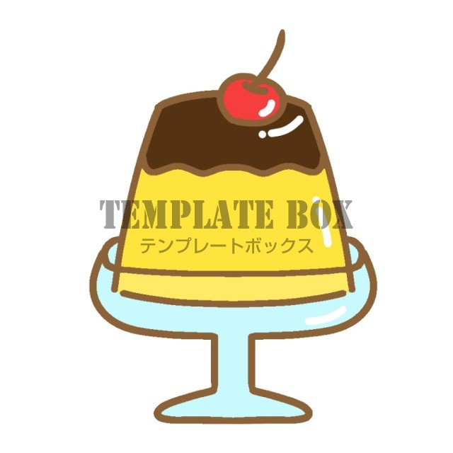 毎月25日はプリンの日 洋菓子 カフェ プディング 洋菓子店のワンポイントイラストに 無料イラスト素材 Templatebox