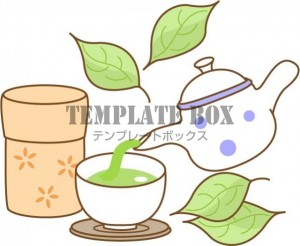 5月2日は緑茶の…｜無料イラスト素材｜ワンポイント｜無料