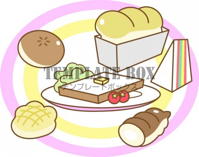 毎月12日はパンの日 今日は何の日記念日のワンポイントイラスト いろいろな美味しそうなパン 無料イラスト素材 Templatebox