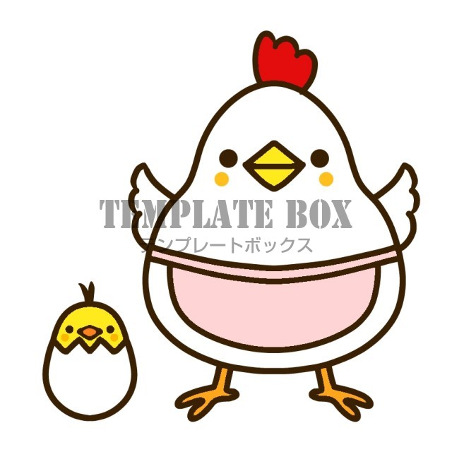 毎月28日はにわとりの日 鶏 卵 食材 にわとりのイメージイラストなどに 無料イラスト素材 Templatebox