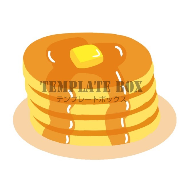毎月10日はパンケーキの日イラスト 洋菓子 ホットケーキ 洋菓子のワンポイントに 無料イラスト素材 Templatebox