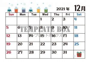 2021年12月…｜無料イラスト素材｜カレンダー｜無料