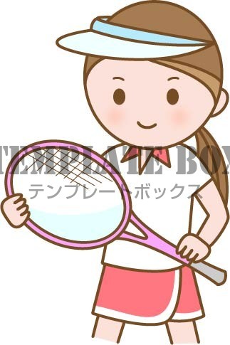 10月の第二月曜日はスポーツの日 今日は何の日記念日のワンポイントイラスト テニスをする女性 無料イラスト素材 Templatebox