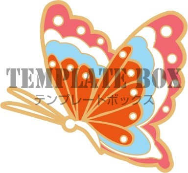 女性向け 綺麗で美しいカラフルな蝶のワンポイントイラスト 透過pngでどこでも簡単に使える便利な無料素材 無料イラスト素材 Templatebox