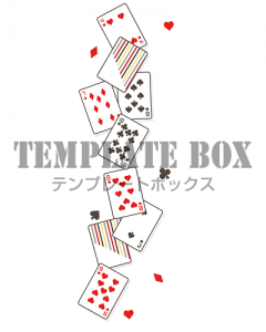 トランプカードが…｜無料イラスト素材｜ライン・線｜無料