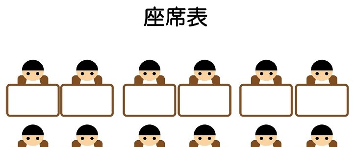 学校の先生におすすめ かわいい子供の顔入り座席表 名前を入力するだけの簡単無料テンプレート 無料テンプレート Templatebox