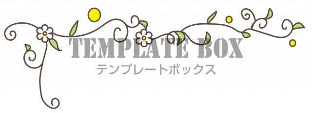 白い花とクルクルした蔓で描かれた かわいいコーナーフレームイラスト 透過png 無料イラスト素材 Templatebox