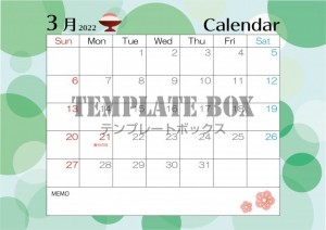 【2022年3月…｜無料テンプレート｜カレンダー｜無料