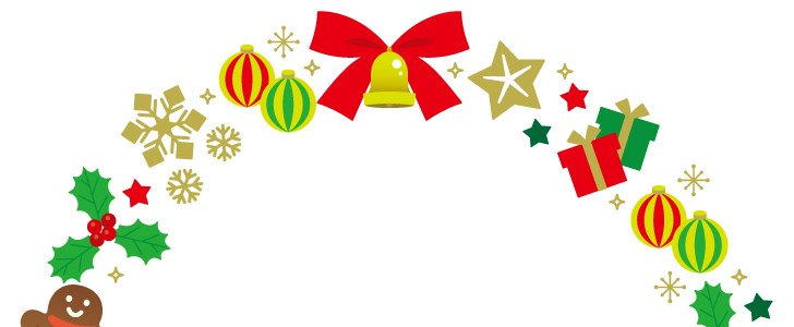 楽しいクリスマスの円形フレーム クリスマス 12月 イベント 冬 メッセージカード クリスマスに使えるフレーム素材 無料イラスト 素材 Templatebox