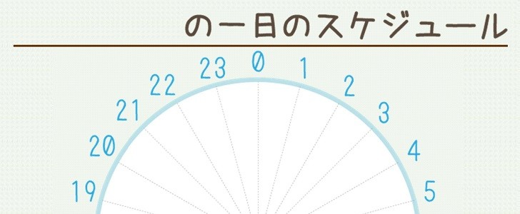 円グラフ入りでかわいい 子供用の1日スケジュール表 Excel Word Pdf 無料テンプレート Templatebox