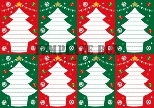 クリスマスツリー…｜無料イラスト素材｜メモ帳｜無料