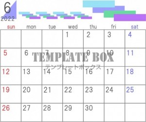 2022年6月の…｜無料イラスト素材｜カレンダー｜無料