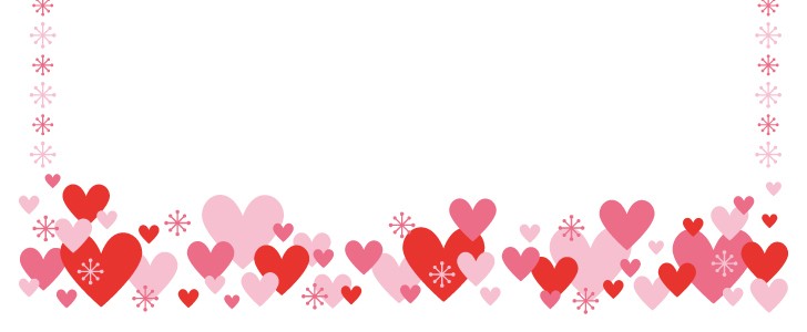 ハートいっぱいのフレーム バレンタイン バレンタインデー 枠 デコレーション ２月 かわいい バレンタインデーに使えるフレーム素材 無料イラスト素材 Templatebox
