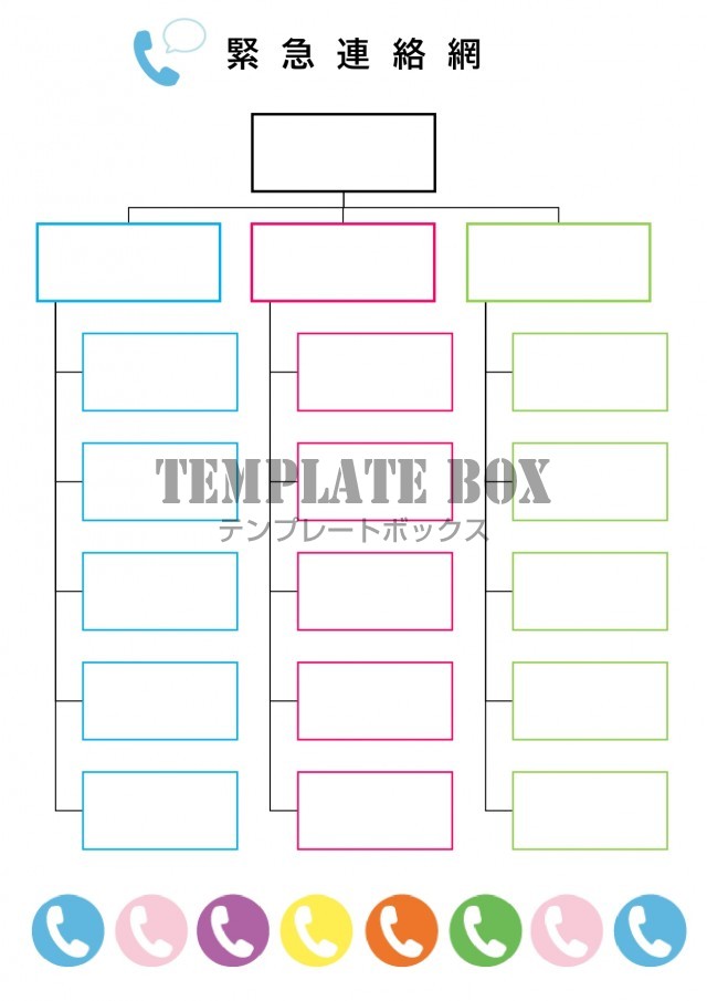 作り方が簡単 緊急連絡網 ポップなデザインでかわいい 町内会 自治会 Excel Word Pdf 無料テンプレート Templatebox