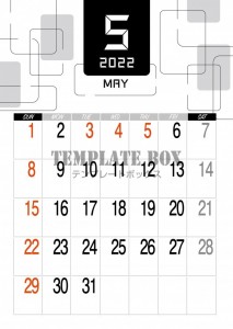 2022年5月：…｜無料テンプレート｜カレンダー｜無料