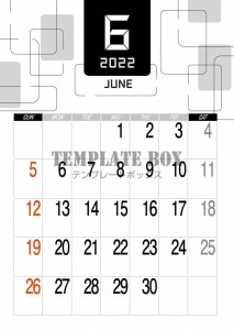 2022年6月：…｜無料テンプレート｜カレンダー｜無料