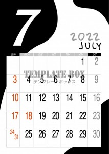 【2022年】7…｜無料テンプレート｜カレンダー｜無料