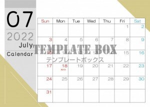 2022年7月：…｜無料テンプレート｜カレンダー｜無料