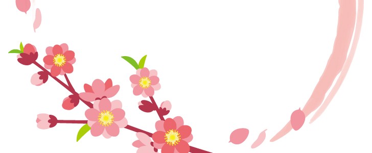 桃の枝の円形フレーム 春 3月 ひな祭り 雛祭り ひなまつり 枠 デコレーション 花 植物 春 ひな祭りに使えるフレーム素材 無料イラスト 素材 Templatebox