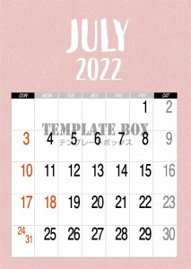＜2022年＞7…｜無料テンプレート｜カレンダー｜無料