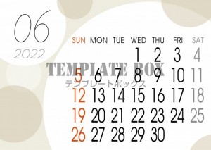 2022年6月：…｜無料テンプレート｜カレンダー｜無料