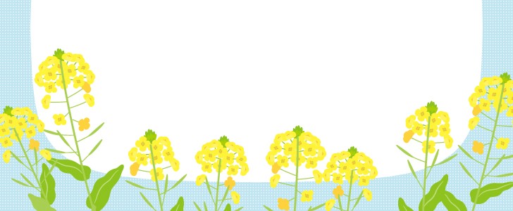 菜の花フレーム 春 野草 草花 アブラナ 自然 緑 花 野原 枠 春に使えるフレーム素材 無料イラスト素材 Templatebox